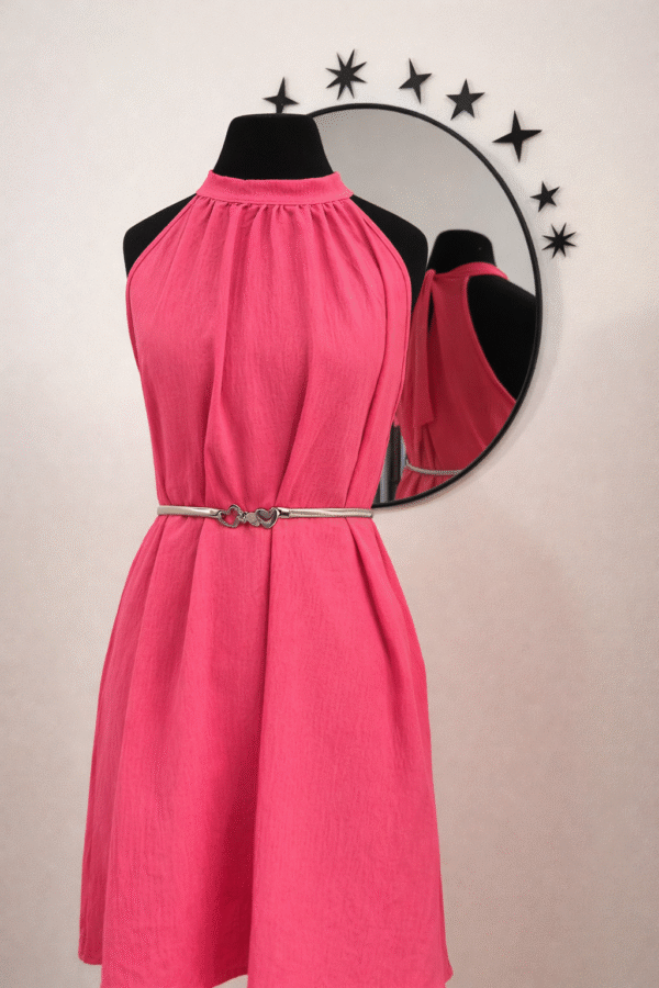 image Vestido CEY escote halter fucsia